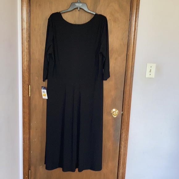 Plus size chaps dress knot front black with stretch party size 18W - Picture 13 of 15